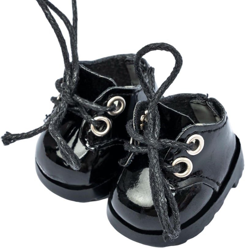 KIYEREE Store Lububu Shoes, 2025 Mini Shoes for 17cm Lububu Doll Accessories,Doll Shoes for Lububu Dress Up Decoration Accessories(Black) - Image 1